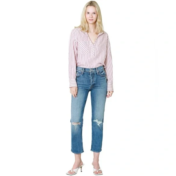 MOTHER Superior The Tomcat Jean Seriously Truce Size 29 High Rise‎ Straight Leg